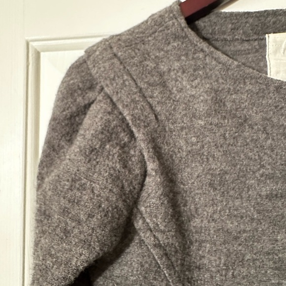 SPARROW Anthropologie Gray 100% Merino Wool XS Double Breasted Fit Flare Sweater - Picture 16 of 16
